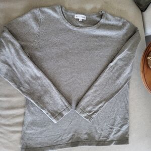 Northern Reflections grey 100% cotton knit crew neck sweater